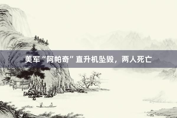 美军“阿帕奇”直升机坠毁，两人死亡