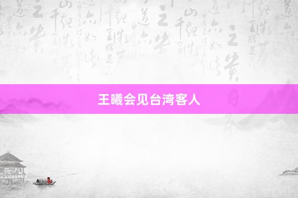 王曦会见台湾客人