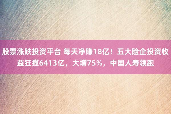 股票涨跌投资平台 每天净赚18亿！五大险企投资收益狂揽6413亿，大增75%，中国人寿领跑