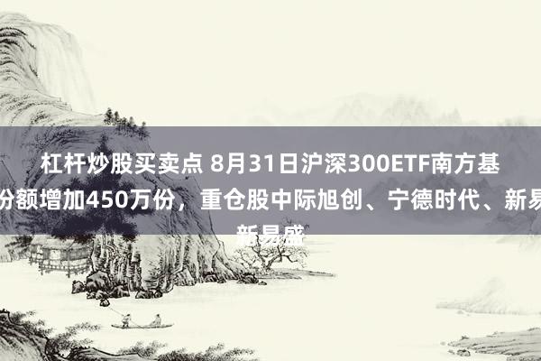 杠杆炒股买卖点 8月31日沪深300ETF南方基金份额增加450万份，重仓股中际旭创、宁德时代、新易盛