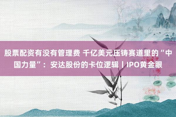 股票配资有没有管理费 千亿美元压铸赛道里的“中国力量”：安达股份的卡位逻辑丨IPO黄金眼
