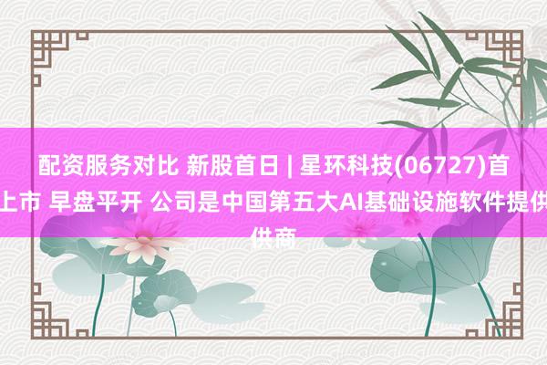 配资服务对比 新股首日 | 星环科技(06727)首挂上市 早盘平开 公司是中国第五大AI基础设施软件提供商